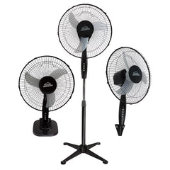 Ventilador Pedestal Negro 16 Hecrsf-16Bin 3 En 1