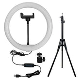 Aro de luz LED grande 30 cm con soporte de celular y trípode