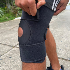 Rodillera ortopédica deportiva ajustable en neopreno