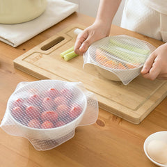 Set de 3 tapas elásticas cuadradas para cocina reutilizables