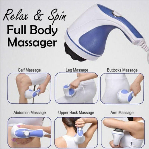 Masajeador eléctrico reductor corporal 4 cabezales intercambiables relaxtone