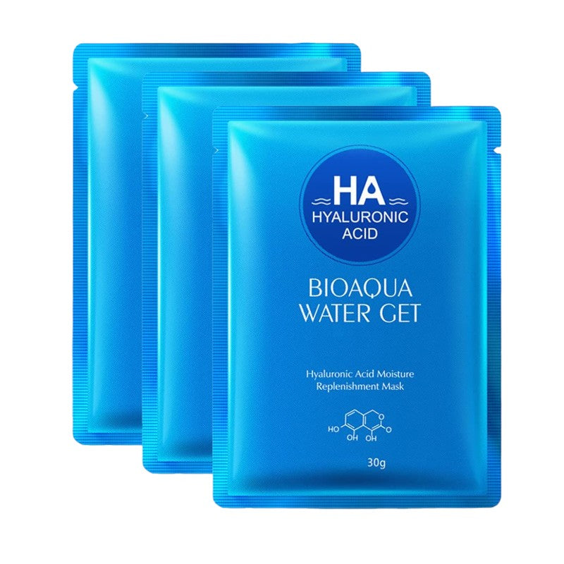Mascarilla facial en Velo Ácido Hialurónico x3 sobres 25gr Bioaqua