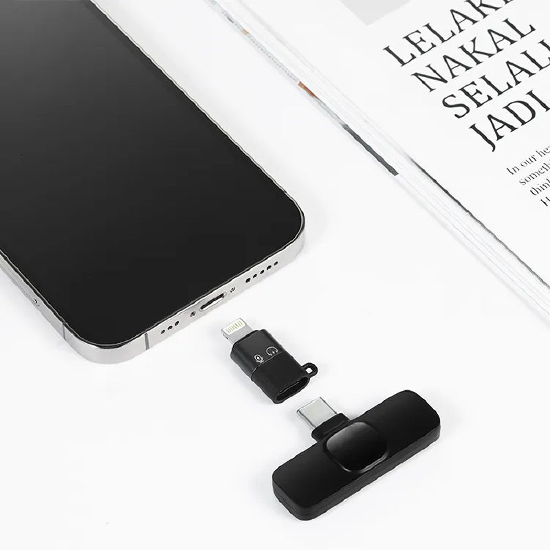 Micrófonos dobles inalámbricos de solapa para celular K9