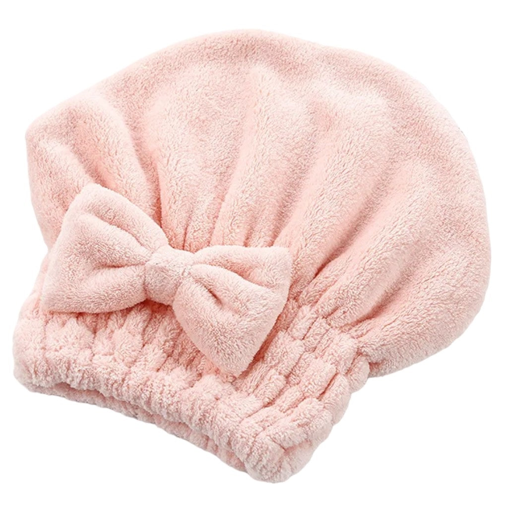 Toalla para el cabello microfibra tipo gorro secado rápido