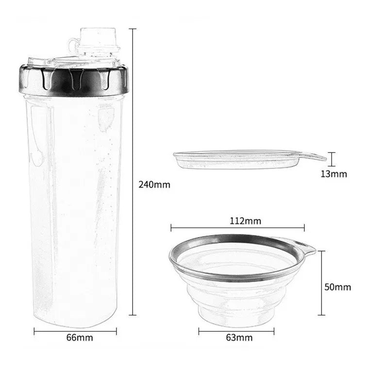 Termo para mascotas doble para agua y cuido + plato plegable