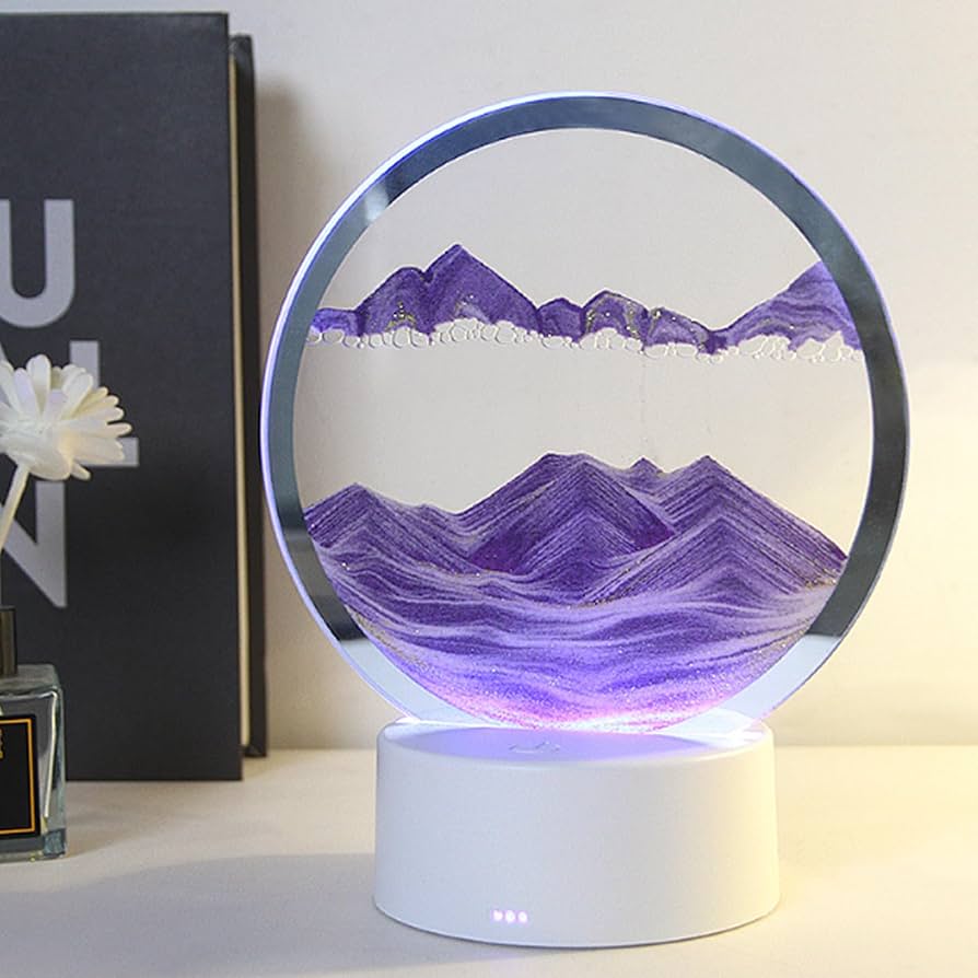 Lámpara RGB efecto arena movediza 3D panel táctil decorativa