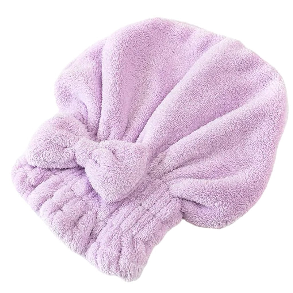 Toalla para el cabello microfibra tipo gorro secado rápido