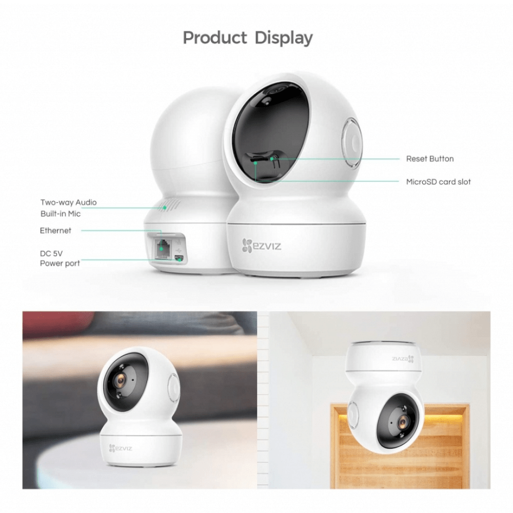 Cámara de seguridad Wifi, robotica, 2 megapixeles con audio