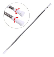 Barra Tubo Cortinero Expandible Ajustable 1.10m a 2m Acero Inoxidable