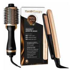 Combo Remington Plancha Keratin Therapy Original + Cepillo Secador3D Pro