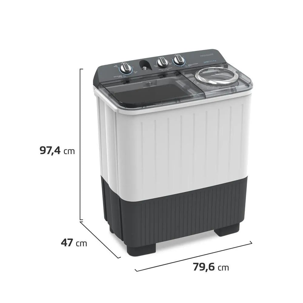 Lavadora Semi Automática Frigidaire 9kg Fwtm09m3btw Con Bomba Blanca