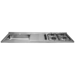 Mesón Haceb 1.50 metros pozuelo izquierdo gas natural con encendido eléctrico Haceb