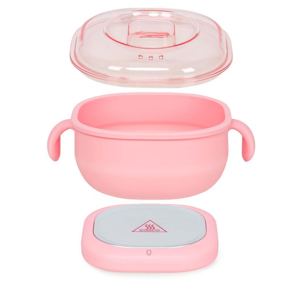 Olla Calentador de Cera Silicona Plegable Máquina de Depilación Eléctrica - Rosa