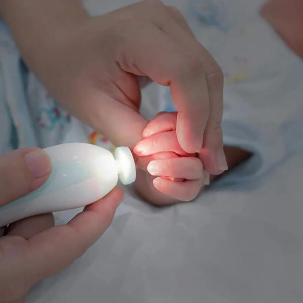 Lima cortaúñas para bebes eléctrica con luz LED